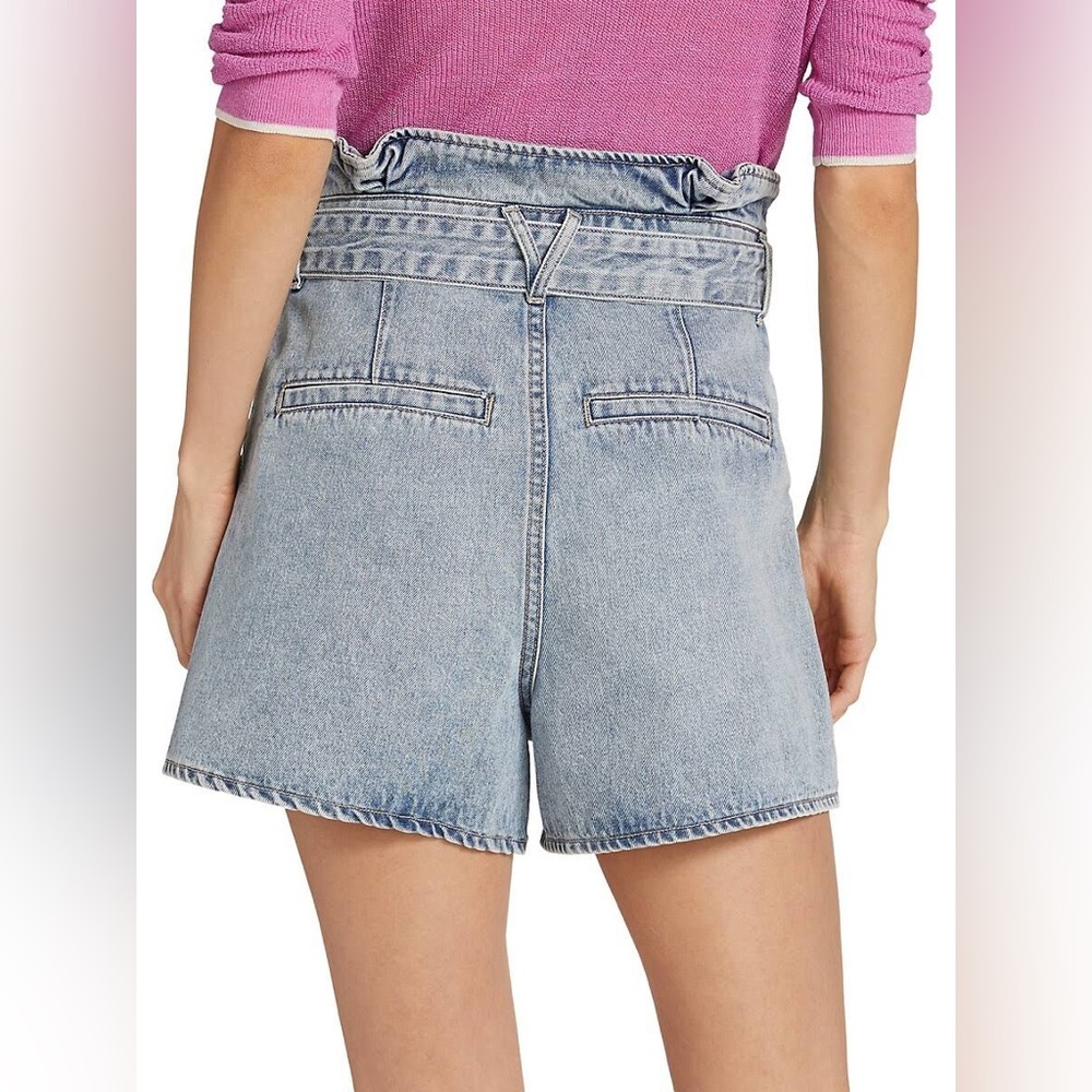 Veronica Beard Nori Paper Bag Shorts in Pebble Stone NEW - Picture 10 of 16